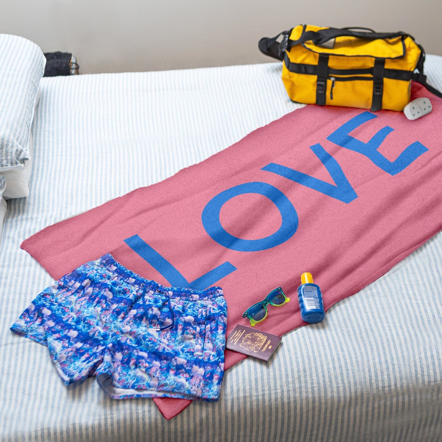 Personalised Beach Towel - Love Island Inspired - 5 Colour Options