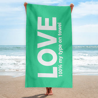 Personalised Beach Towel - Love Island Type On Towel Inspired
