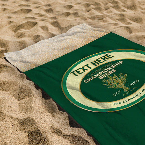 Beer - Landlord - Personalised Beach Towel - 150CM X 75CM