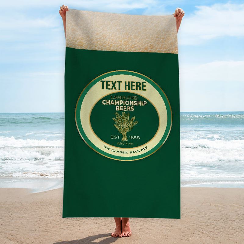Beer - Landlord - Personalised Beach Towel - 150CM X 75CM