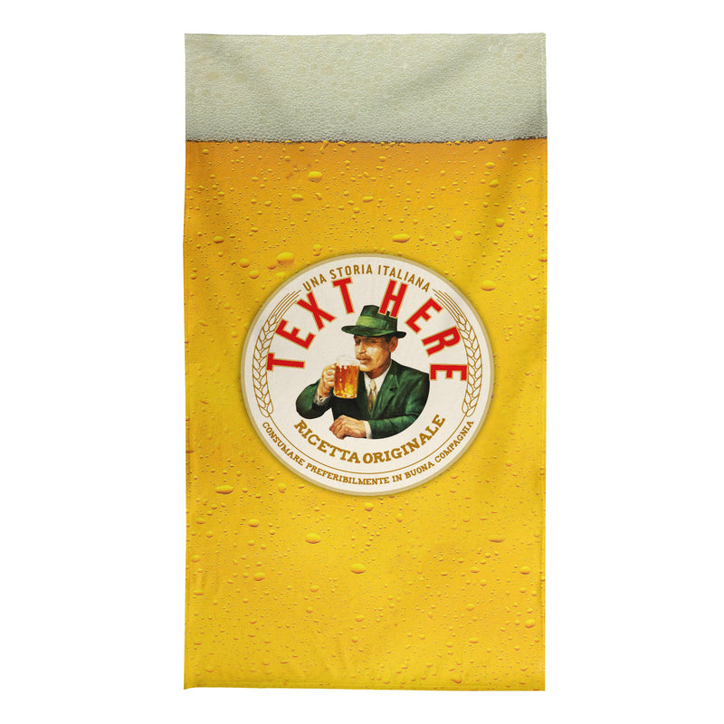 Beer - UNA STORIA ITALIANA - Personalised Beach Towel - 150CM X 75CM