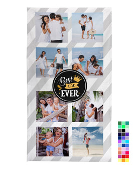 Personalised Beach Towel - Any Colour - Best Dad - 8 Photos
