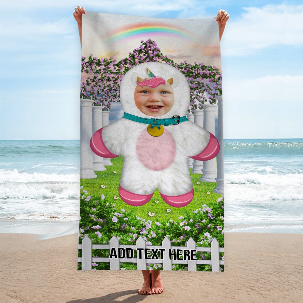 Personalised Unicorn Mini Me - Custom Beach Towel