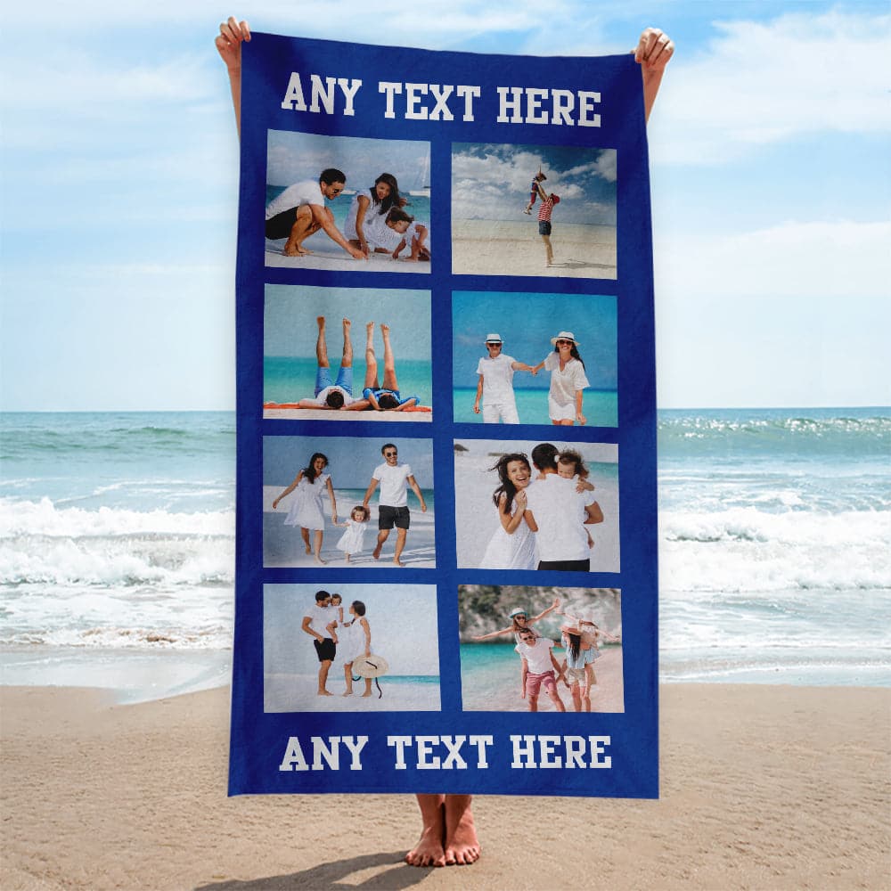 Personalised Beach Towel - Any Colour - 8 Photo