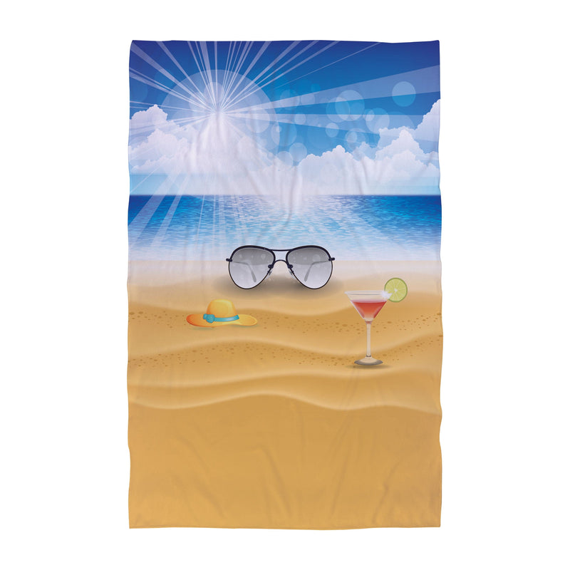 Personalised Beach Towel - Beach Scene