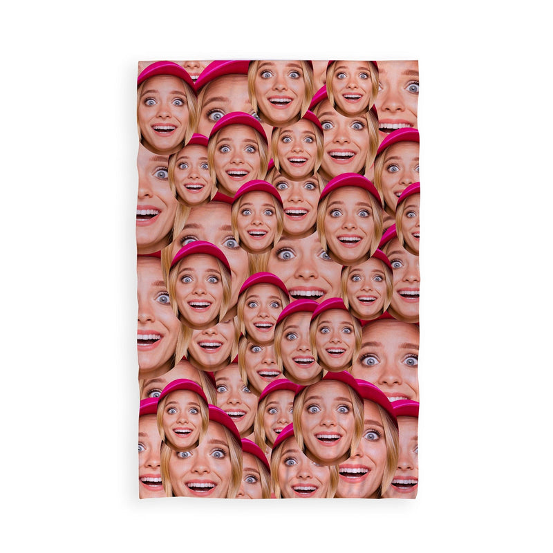 Your Face All Over - Personalised Large Lightweight, Microfibre Beach Towel