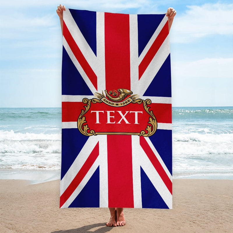 Personalised Lightweight, Microfibre Beach Towel - Union Jack Flag