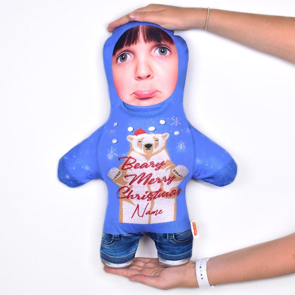 Christmas Jumper - Beary Merry - Personalised Mini Me Doll