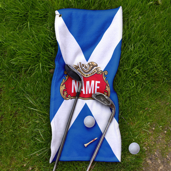 Personalised Beer Label - Scotland - Golf Towel