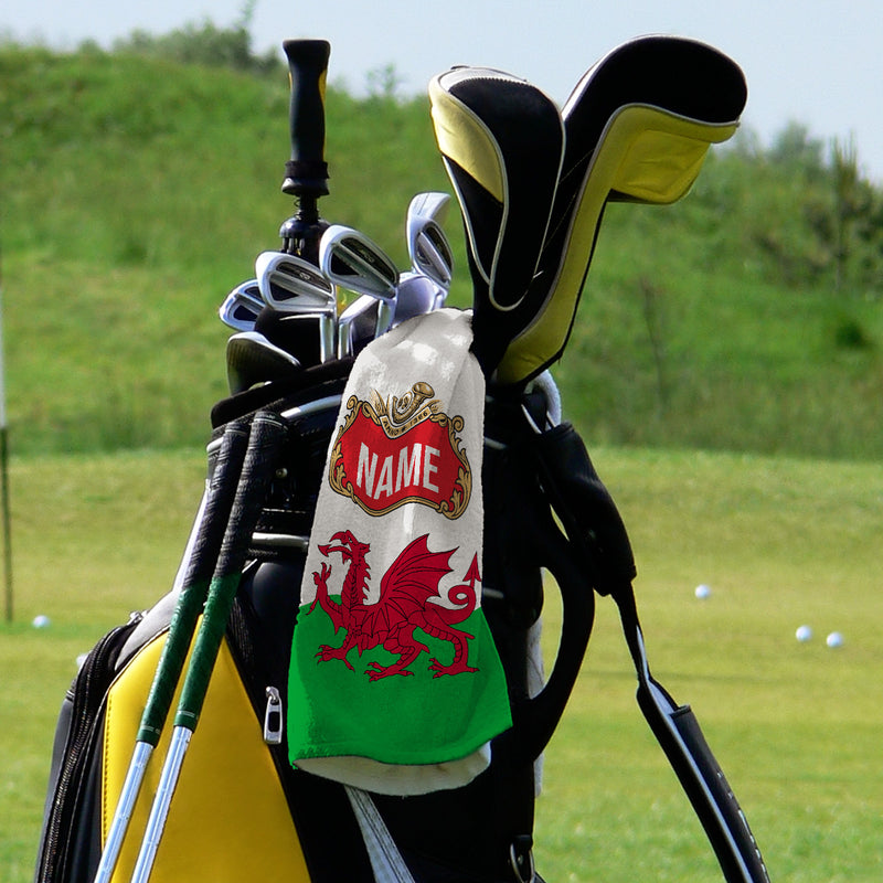 Personalised Beer Label - Wales - Golf Towel