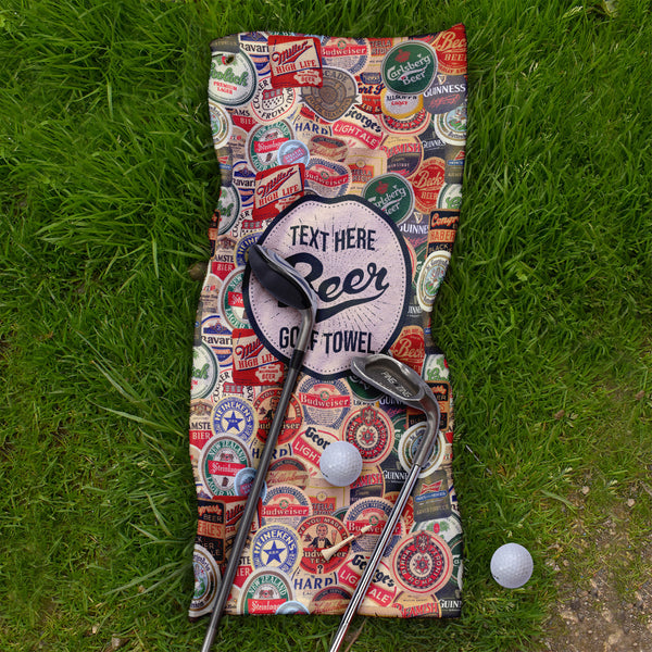 Personalised Beer Mat  - Golf Towel