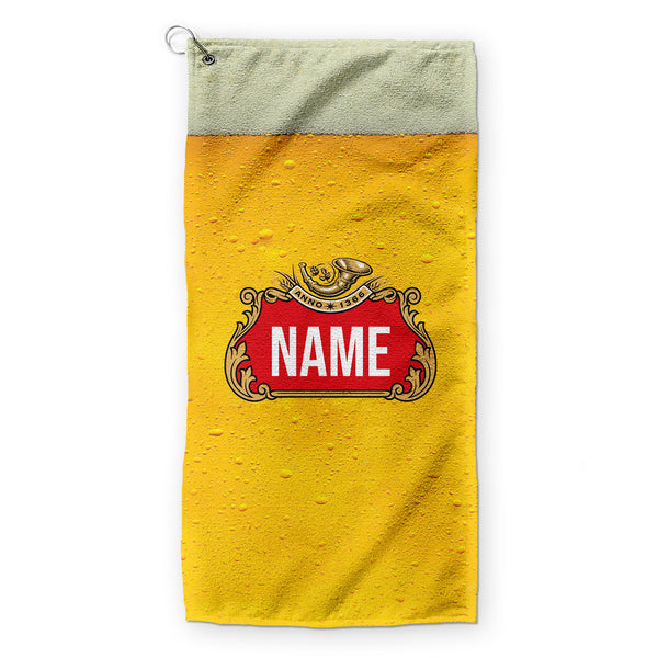 Personalised Beer Label - Pint - Golf Towel