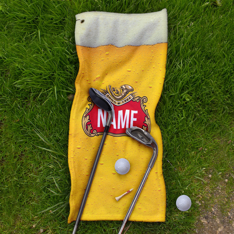 Personalised Beer Label - Pint - Golf Towel