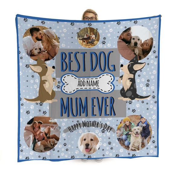Best Dog Mum Photo Blanket