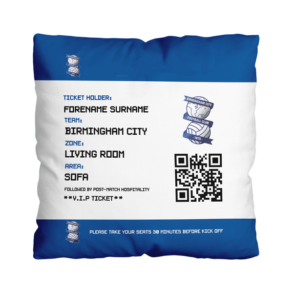Birmingham City FC - Football Day Ticket 45cm Cushion - Officially Licenced