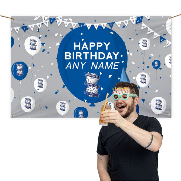 Birmingham City FC - Personalised Balloons 5ft x 3ft Fabric Banner - Officially Licenced
