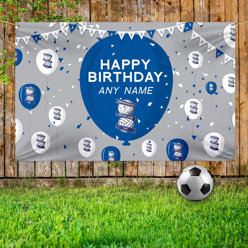 Birmingham City FC - Personalised Balloons 5ft x 3ft Fabric Banner - Officially Licenced