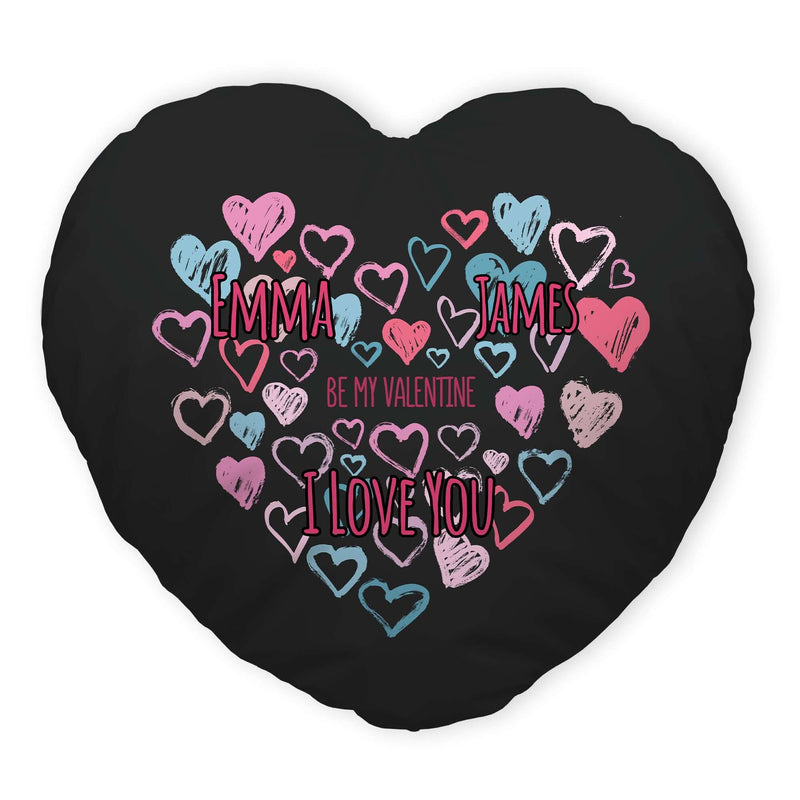 Valentines Day Heart Shaped Photo Cushion - Made in England