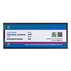 Blackburn Rovers FC - Football Ticket Personalised Bar Runner - Officially Licenced