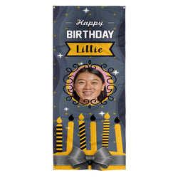 Personalised Text - Mustard Spot - Birthday Door Banner