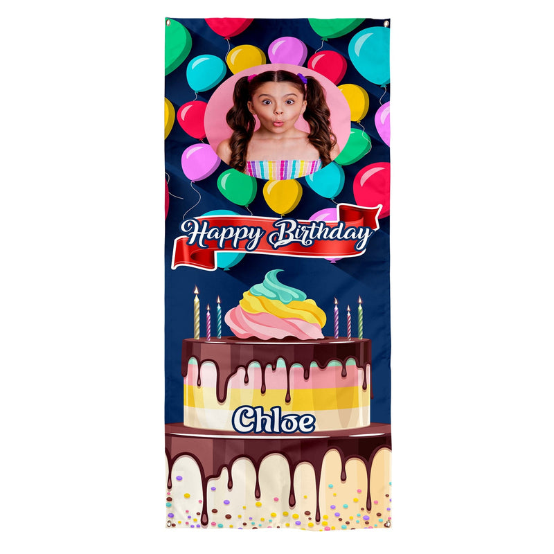 Personalised Text - Sprinkle Cake - Birthday Door Banner