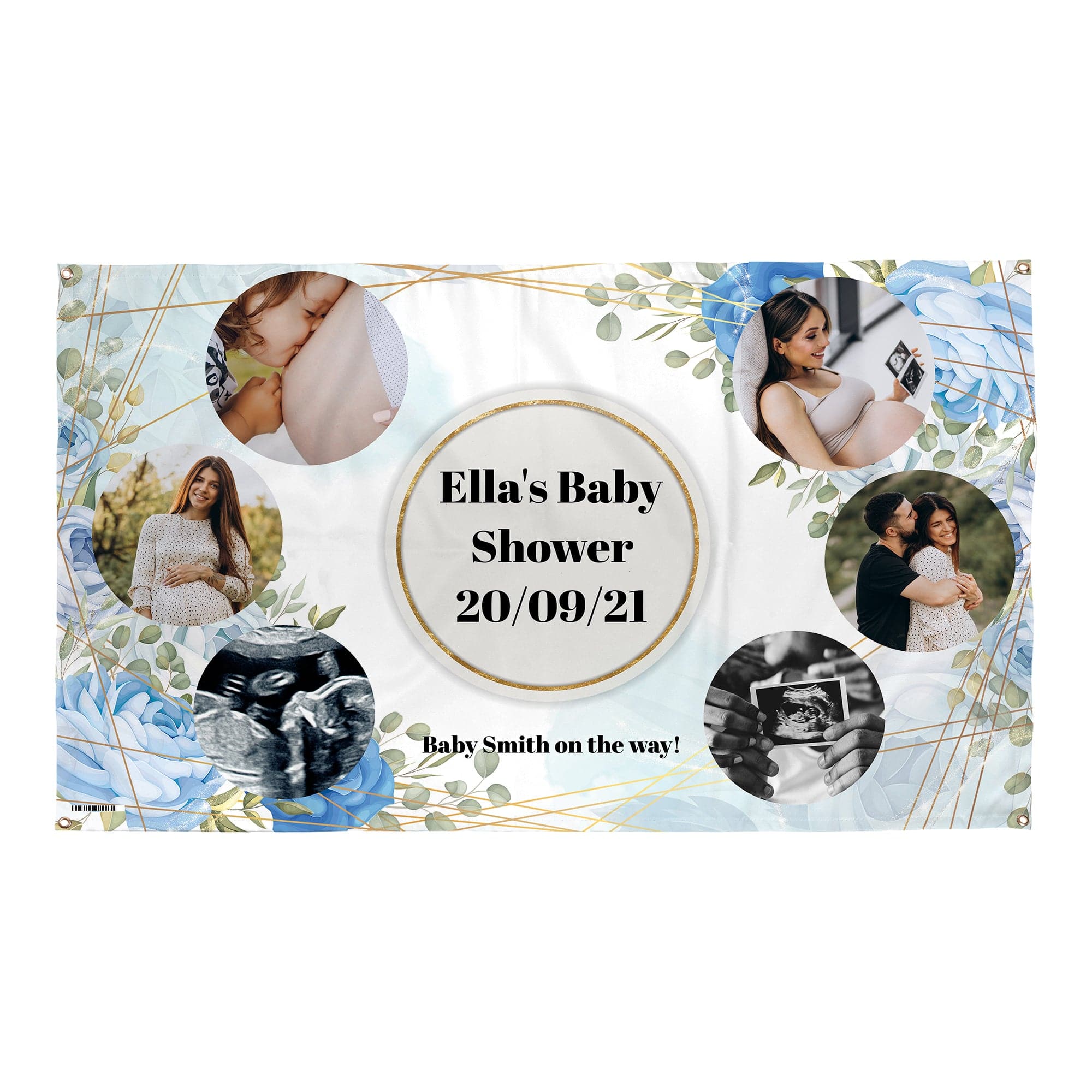 Any Occasion Floral Photo Banner - 2 Colourways - Edit text - 5FT X 3FT