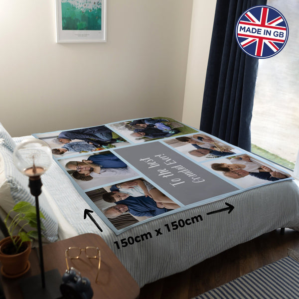 Personalised Picture Collage Fleece Blanket