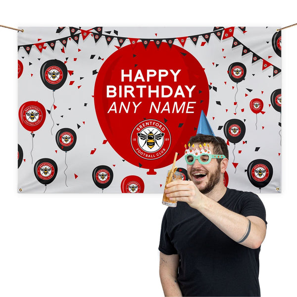 Brentford FC Personalised Birthday Banner