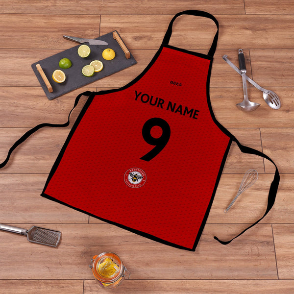 Brentford FC - Name Number Apron - Officially Licenced