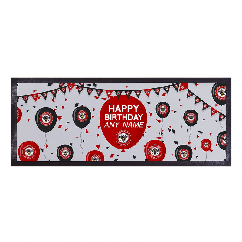 Brentford FC - Balloons Personalised Bar Runner - Officially Licenced