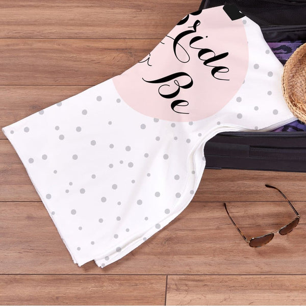 Personalised Polka Dot Bride To Be Beach Towel