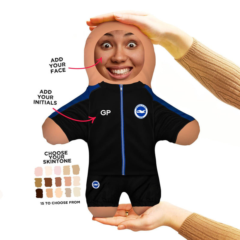 Brighton & Hove Albion FC Tracksuit - Personalised Mini Me Doll - Officially Licenced