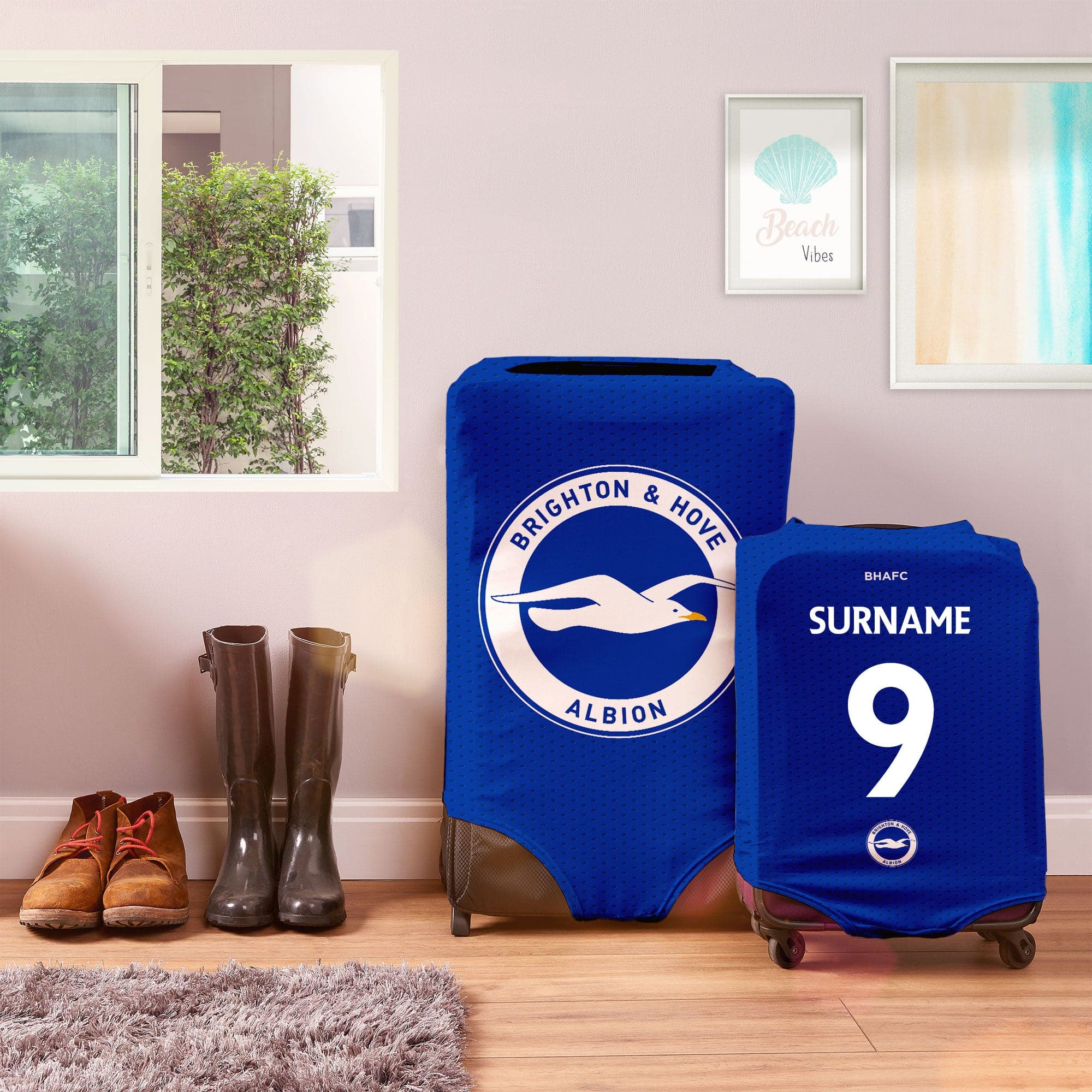Brighton and Hove FC - Name and Number Caseskin Suitcase Cover - Officially Licenced