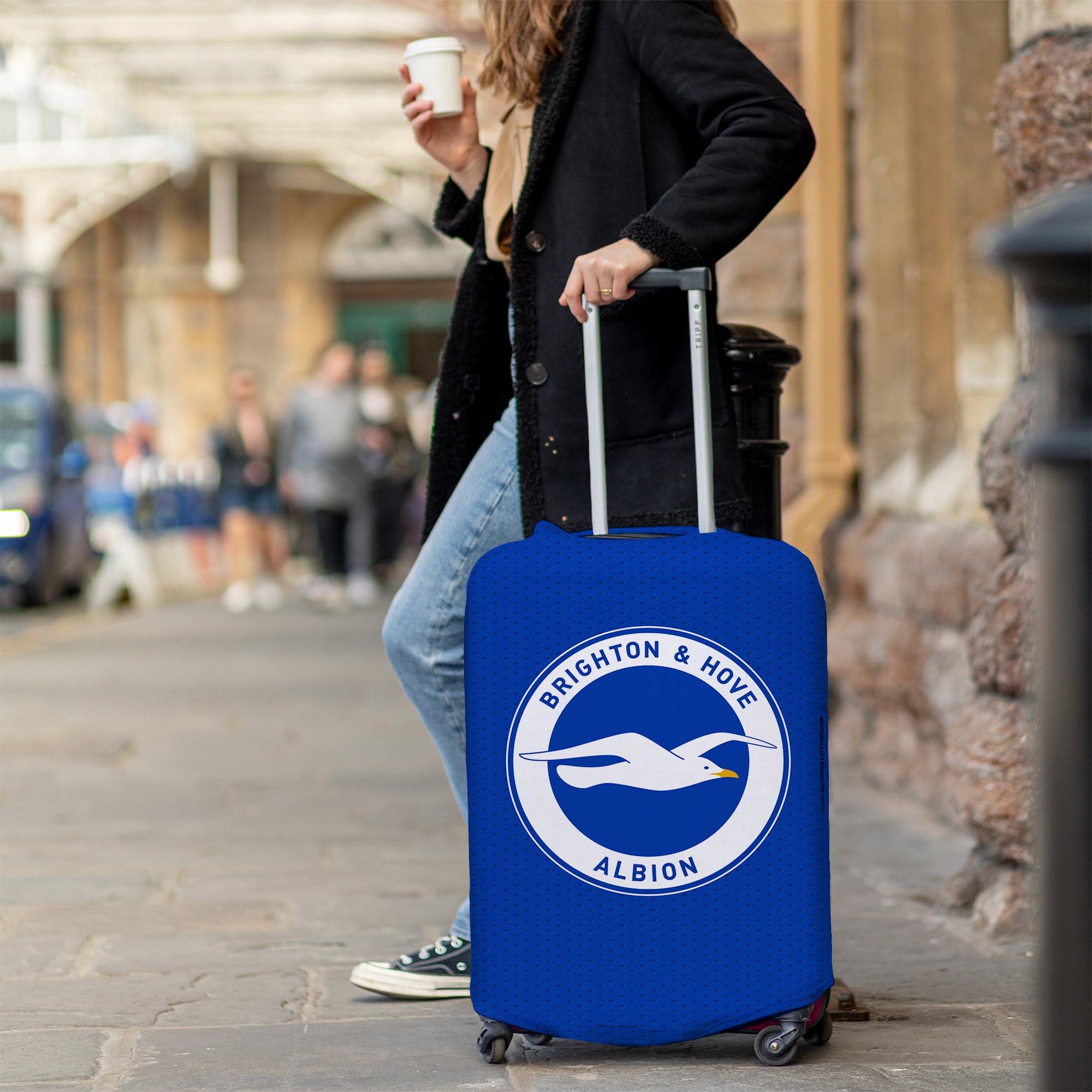 Brighton and Hove FC - Name and Number Caseskin Suitcase Cover - Officially Licenced