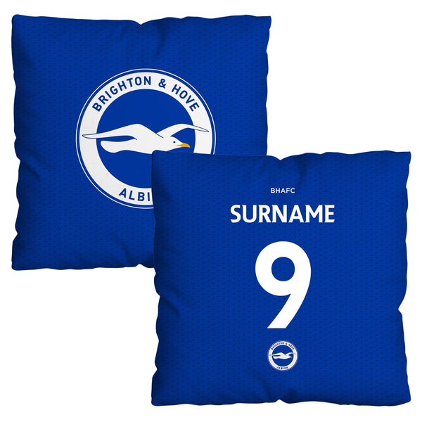 Brighton and Hove FC - Name and Number 45cm Cushion - Officially Licenced