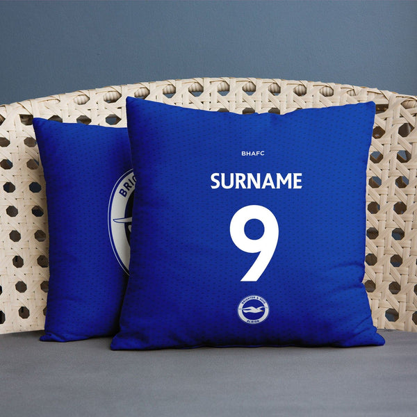 Brighton and Hove FC - Name and Number 45cm Cushion - Officially Licenced