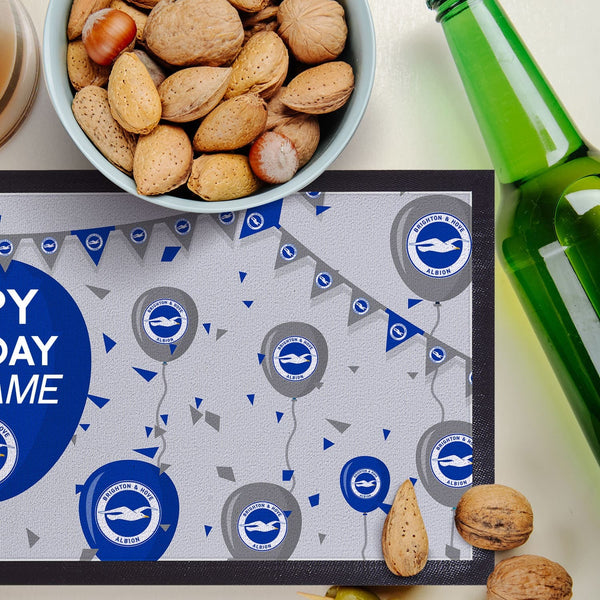 Brighton & Hove Albion FC - Balloons Personalised Bar Runner - Officially Licenced