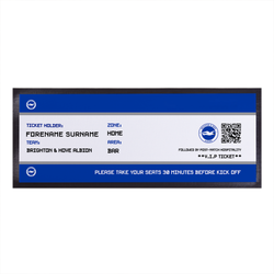 Brighton & Hove Albion FC - Football Ticket Personalised Bar Runner - Officially Licenced