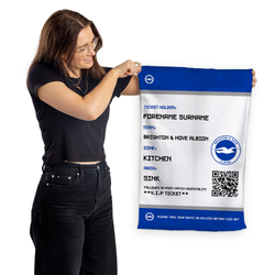 Brighton & Hove Albion FC - FD Ticket Personalised Tea Towel - Officially Licenced