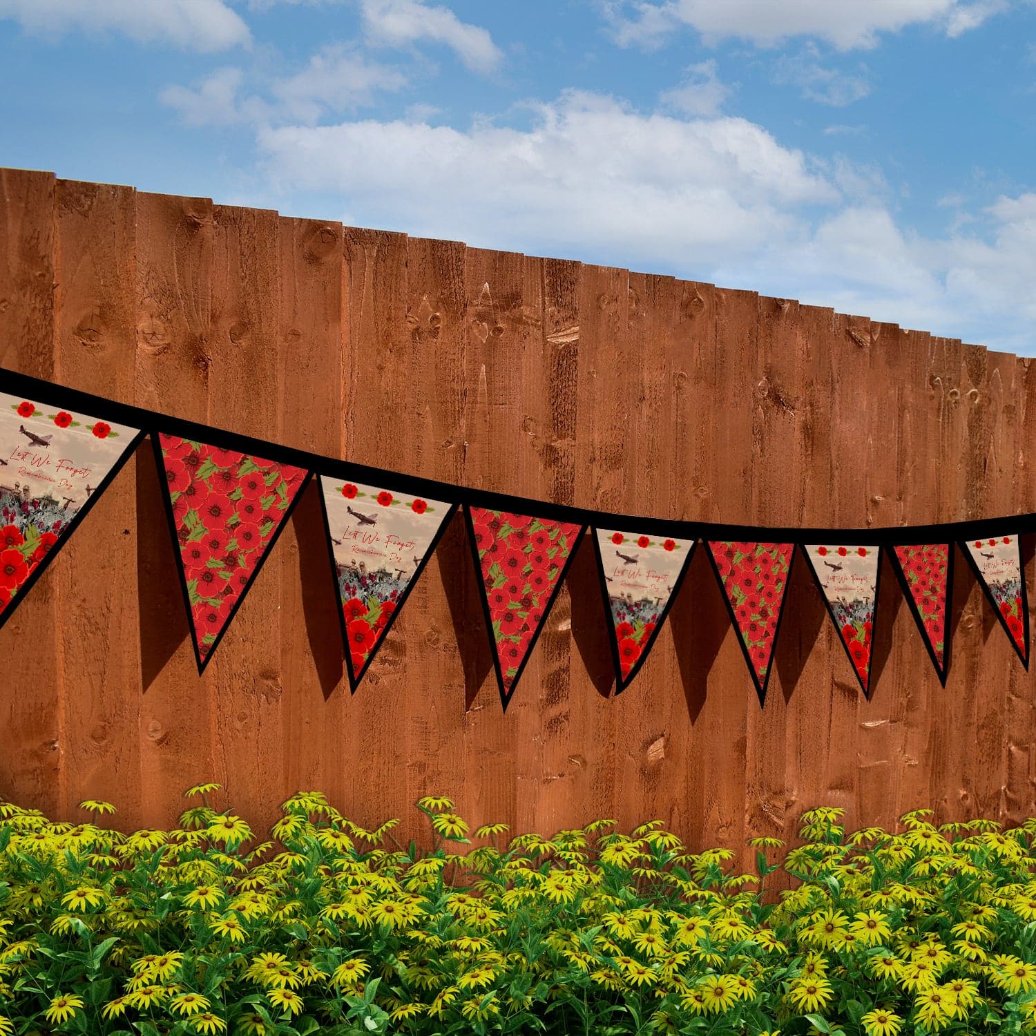 Remembrance Day - War Scene - 3m Fabric Bunting
