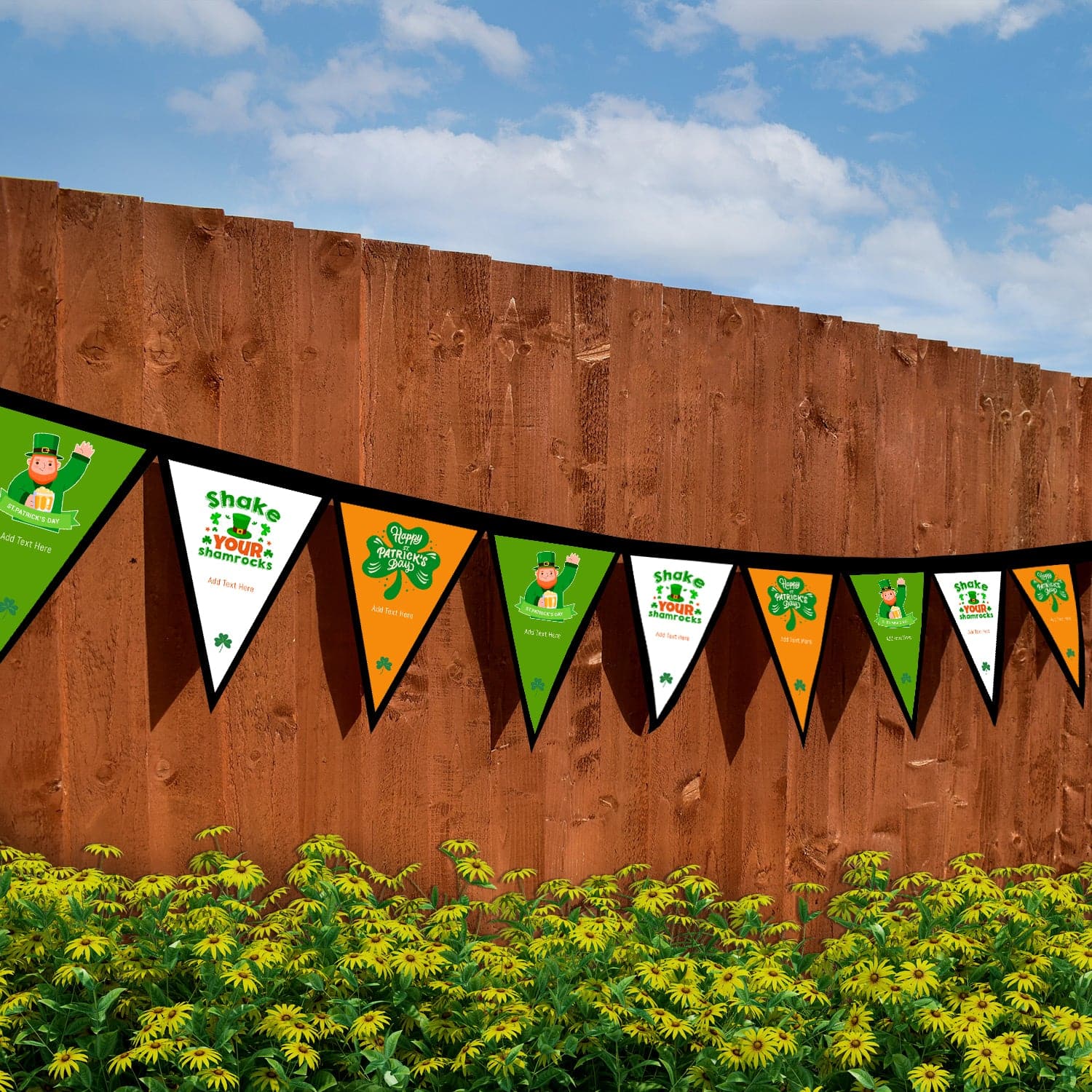 Personalised St Patrick's Day - 3m Fabric Bunting