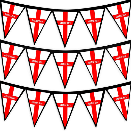 Personalised England Flag - 3m Fabric Bunting