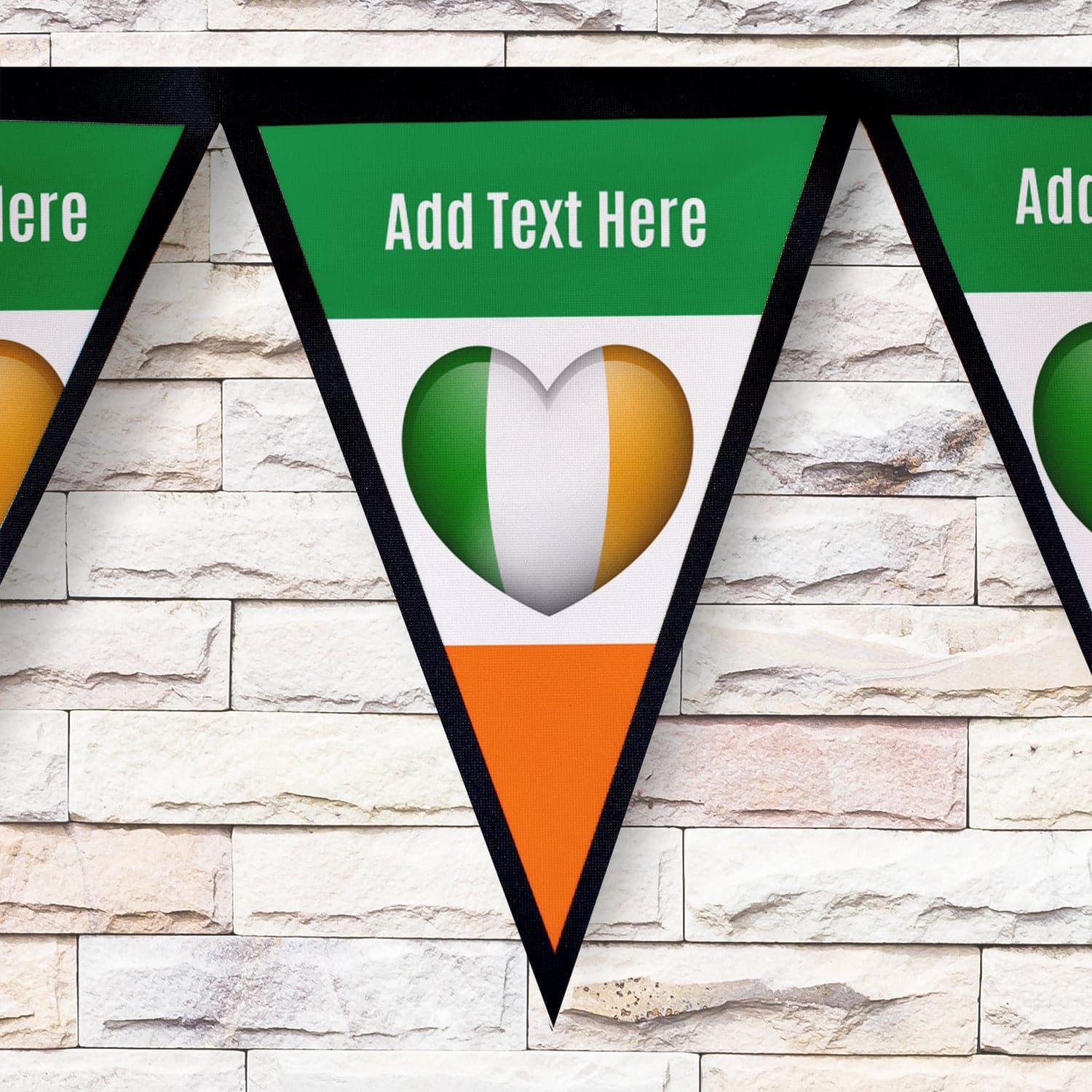 Personalised Ireland Flag - 3m Fabric Bunting