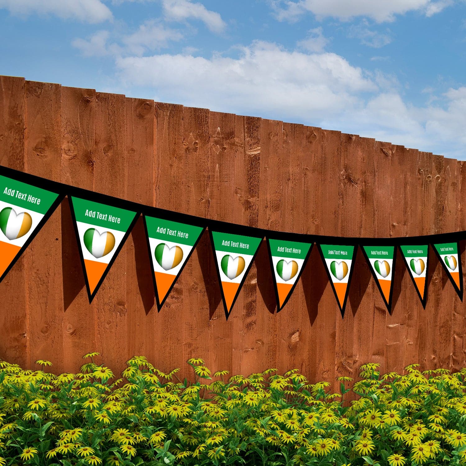 Personalised Ireland Flag - 3m Fabric Bunting