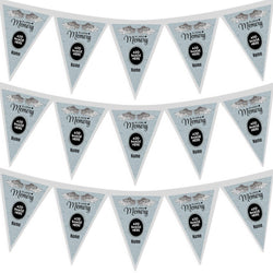 Personalised In Loving Memory - Angel Wings - 3m Fabric Bunting With 15 Individual Triangles