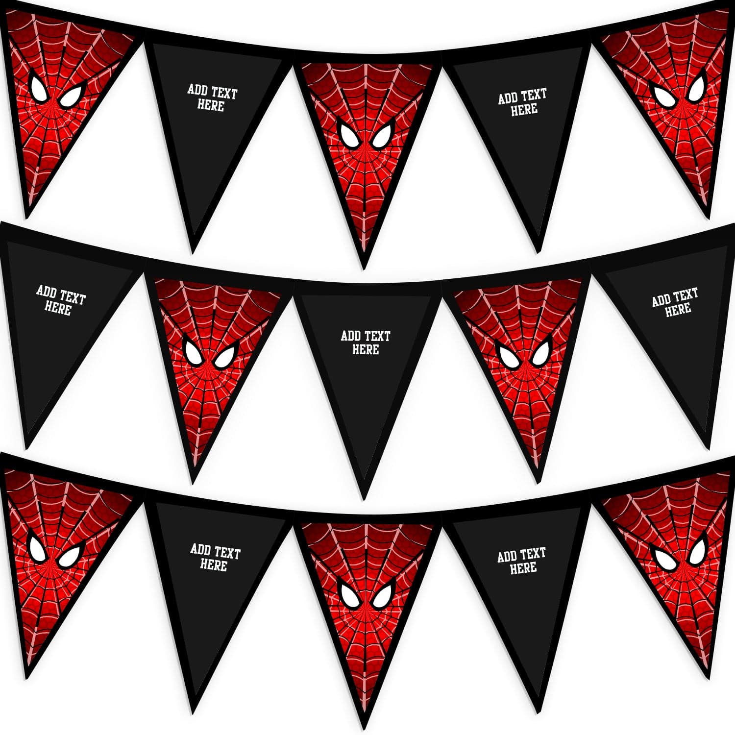 Personalised Spider Boy - 3m Fabric Bunting