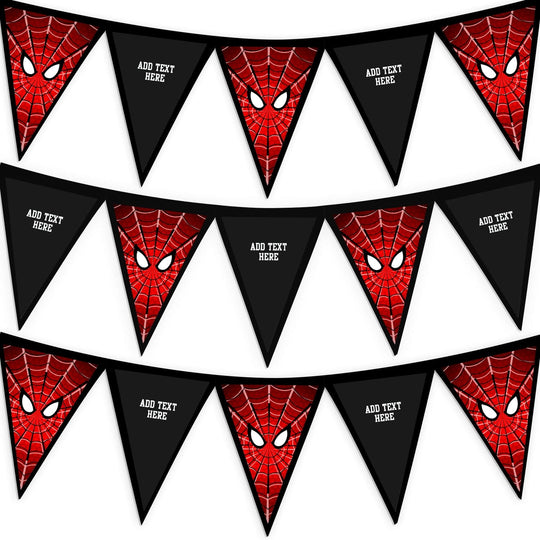 Personalised Spider Boy - 3m Fabric Bunting