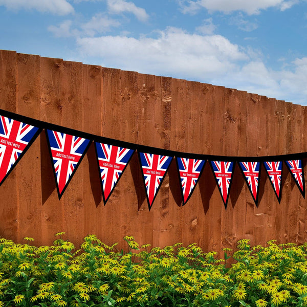 Personalised United Kingdom Flag - 3m Fabric Bunting 