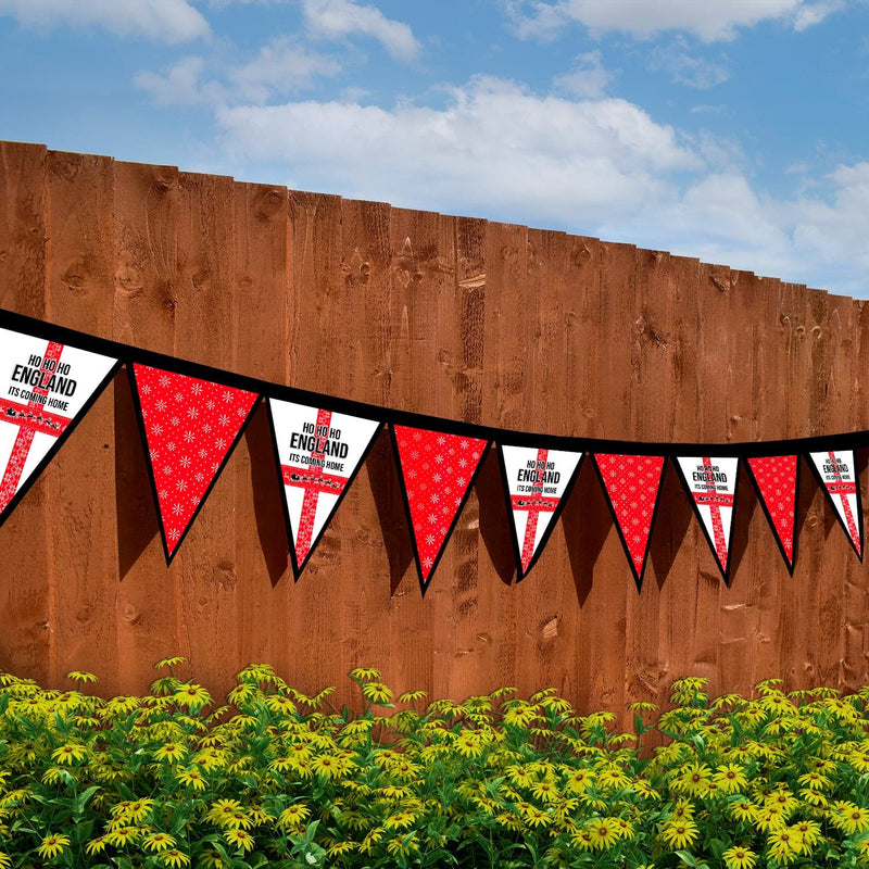 Personalised Christmas Football - 3m Fabric Bunting With 15 Individual Triangles