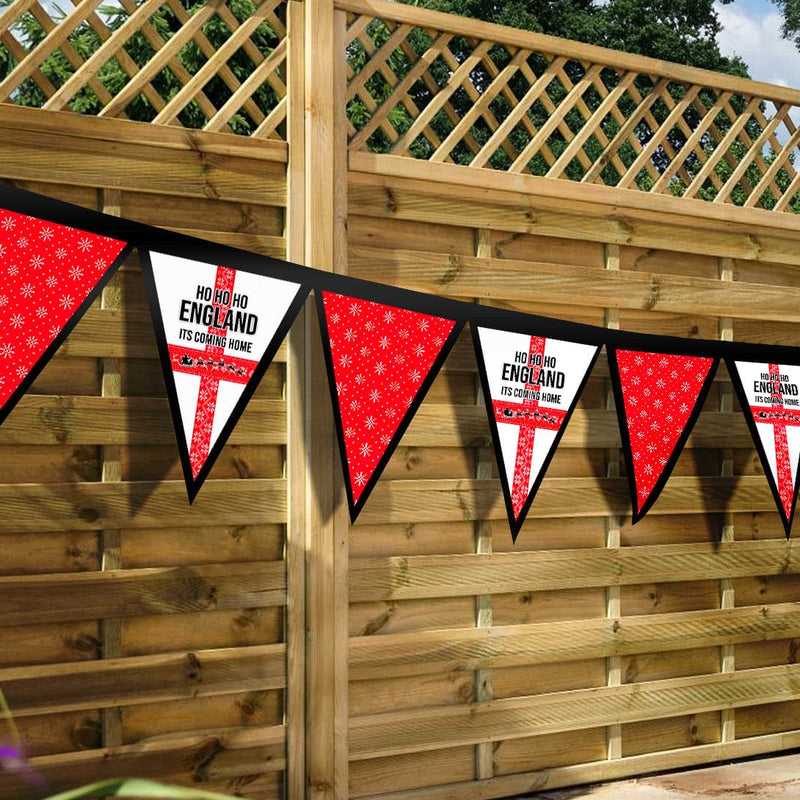 Personalised Christmas Football - 3m Fabric Bunting With 15 Individual Triangles